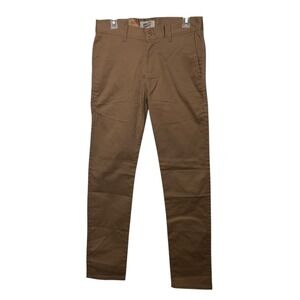 Naked & Famous Pants Mens 31 Khaki Tan Slim Fit Chino Twill Straigh 31x32 NEW